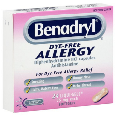 BENADRYL ALLERGY DYE FREE LIQUIGEL 24CT