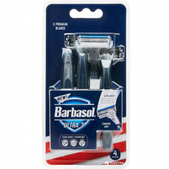 BARBASOL ULTRA 3 DISPOSABLE RAZOR 4CT