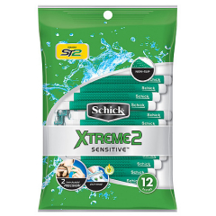 SCHICK XTREME2 MEN DISPOSABLE RAZOR 12CT