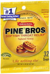 Pine Bros. Original Softish Throat Relief Drops Natural Honey
