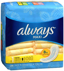 Always Maxi Pads Without Wings Regular