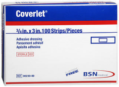 Coverlet BSN Adhesive Dressings 3/4 in. x 3 in - 100 each