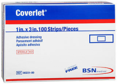 Coverlet Adhesive Dressing 1 inch x 3 - 100 each
