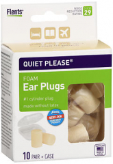 Flents Quiet Please Comfort Foam Ear Plugs - 10 pairs