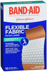 Band-Aid Flexible Fabric Bandages Extra Large All One Size - 10 ct