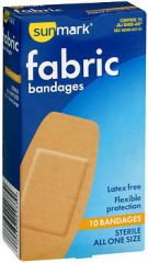 Sunmark Fabric Bandages All One Size Extra Large - 10 ct