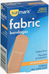 Sunmark Fabric Bandages All One Size - 30 ct