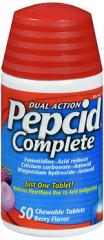 Pepcid Complete Chewable Tablets Berry Flavor - 50 ct