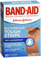 Band-Aid Tough Strips Waterproof Bandages - 20 ct