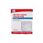 QC GAUZE PAD BORDER ISLAND PAD 4X4 5