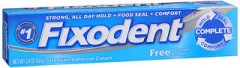 Fixodent Denture Adhesive Cream Free - 2.4 oz