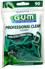 GUM Professional Clean Flossers Fresh Mint - 90 ct