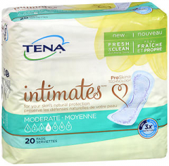 Tena Serenity Incontinence Pads Regular Length Moderate Absorbency - 6 pks of 20