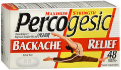 Percogesic Backache Relief Caplets, Maximum Strength - 48 ct
