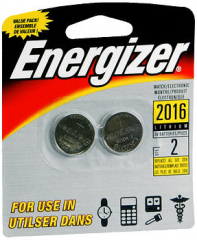 Energizer Watch/Electronic Batteries 2016BP-2