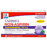 QC CHILD ACETAMINOPHEN CHEW GRP 160MG 24
