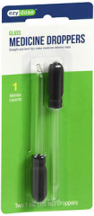 Ezy Dose 1 ml Straight/Bent Tip Glass Droppers - 2 ct