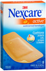 Nexcare Waterproof Bandages Knee & Elbow