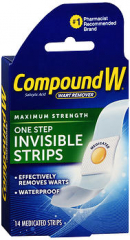 Compound W Wart Remover One Step Invisible Strips