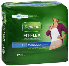 DEPEND UWEAR WMN LGE    17 CS4