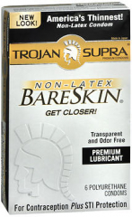 TROJAN Supra BareSkin Lubricated Polyurethane Condoms
