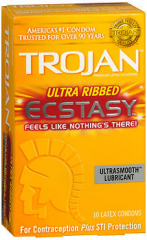 TROJAN Ultra Ribbed Ecstasy Latex Condoms