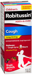 Robitussin Children's Cough Long-Acting Liquid Fruit Punch Flavor