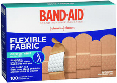 Band Aid Flexible Fabric Adhesive Bandages Assorted - 100ct