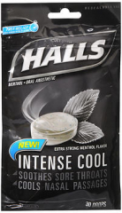 Halls Menthol Oral Anesthetic Drops Intense Cool - 30 ct