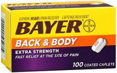Bayer Extra Strength Back And Body Pain Reliever - 100 Caplets
