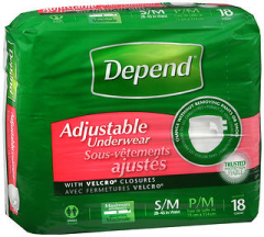 DEPEND ADJST PANT SM MD 18 CS3
