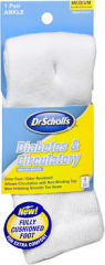 Dr. Scholl's Diabetes & Circulatory Health Socks Ankle Medium White