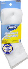 Dr. Scholl's Diabetes & Circulatory Health Socks Ankle Large White