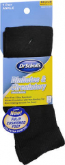 Dr. Scholl's Diabetes & Circulatory Health Socks Ankle Medium Black