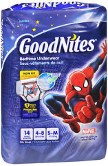 GoodNites Boys' Bedtime Underwear Size S-M - 14 ct cs of 4
