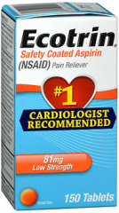 Ecotrin 81 mg Low Strength Safety Coated Aspirin - 150 Tablets