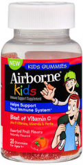 Airborne Kids Immune Support Gummies Assorted Fruit Flavors-21 Each