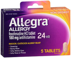 Allegra 24-Hour Allergy Relief - 5 Tablets