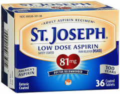 St. Joseph Low Dose Aspirin 81 mg Micro Tablets - 36 ct