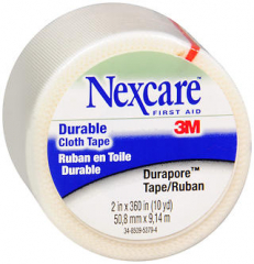 Nexcare Durapore Durable Cloth Tape 2 Inches X 10 Yards - 6 ct
