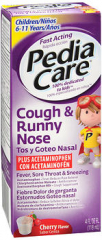 PediaCare Cough & Runny Nose plus Acetaminophen Liquid Cherry Flavor