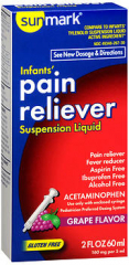 Sunmark Infants' Pain Reliever, Suspension Liquid, Grape Flavor - 2 oz