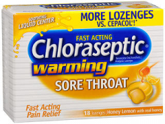 Chloraseptic Warming Sore Throat Lozenges Honey Lemon
