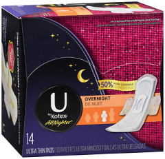 U By Kotex All Nighter Pads Ultra Thin Overnight