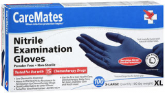 Caremates Nitrile Examination Gloves Berryblue X-Large