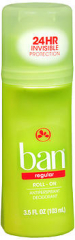 Ban Antiperspirant Deodorant Roll-On Regular