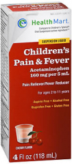 Health Mart Children's Pain & Fever Suspension Liquid Cherry Flavor