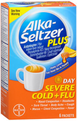 Alka-Seltzer Plus Day Severe Cold + Flu Powder Packets Honey Lemon