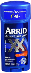 ARRID XX Extra Extra Dry Antiperspirant Deodorant Solid Regular