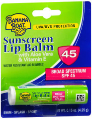 Banana Boat Aloe Vera with Vitamin E Sunscreen Lip Balm SPF 45
